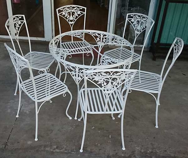 Bàn cafe sắt mỹ thuật mặt kính cường lực trong suốt Xưởng Mộc HACHI