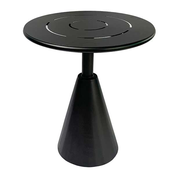 Bàn cafe tròn 60cm hoàn toàn bằng sắt sơn tĩnh điện đen Xưởng Mộc HACHI