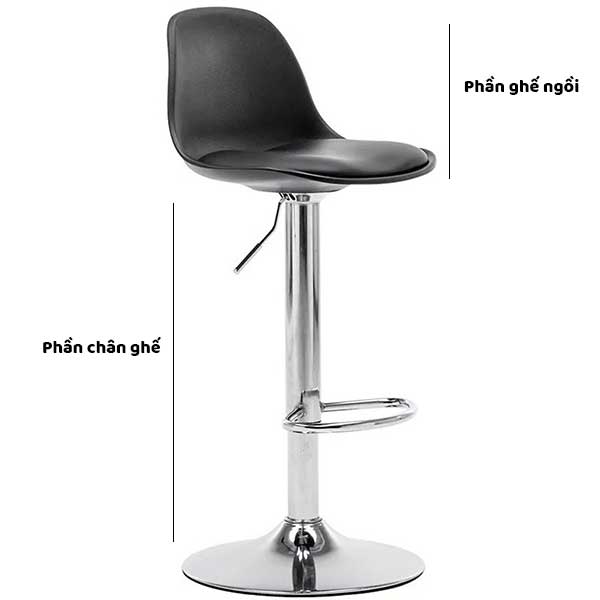 Kết cấu ghế bar Xưởng Mộc HACHI