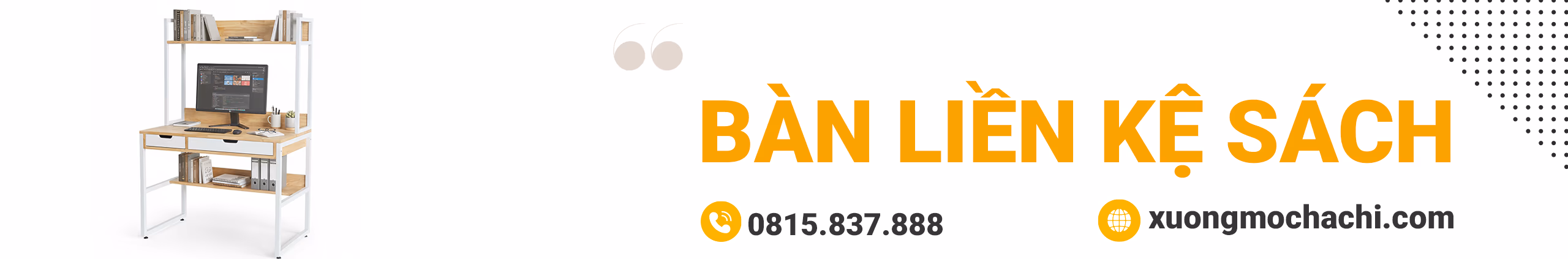 Bàn Liền Kệ Sách