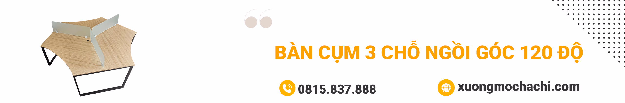Cụm bàn 3 người