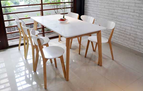 Băn ăn 6 người ngồi kiếu dáng đơn giản, nhẹ nhàng