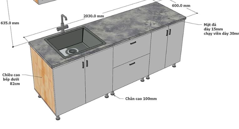 Module tủ bếp dưới