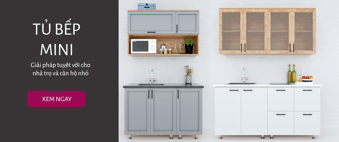 Tủ bếp mini giải pháp cho không gian nhỏ