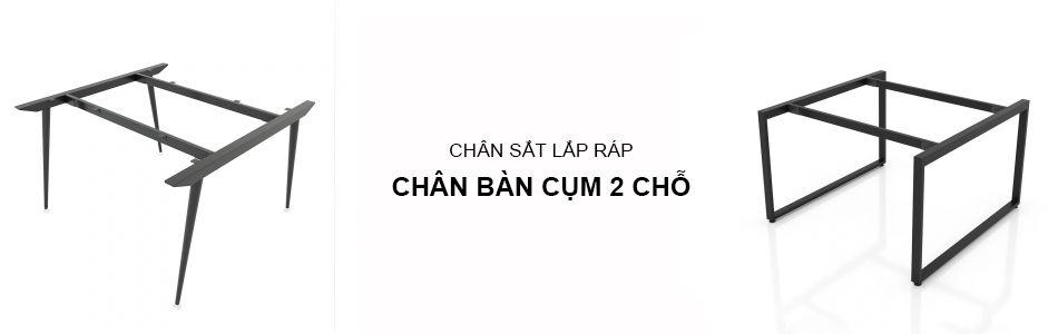 chân bàn cụm 2 chỗ ngồi