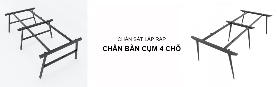 chân bàn cụm 4 chỗ ngồi Xưởng Mộc HACHI