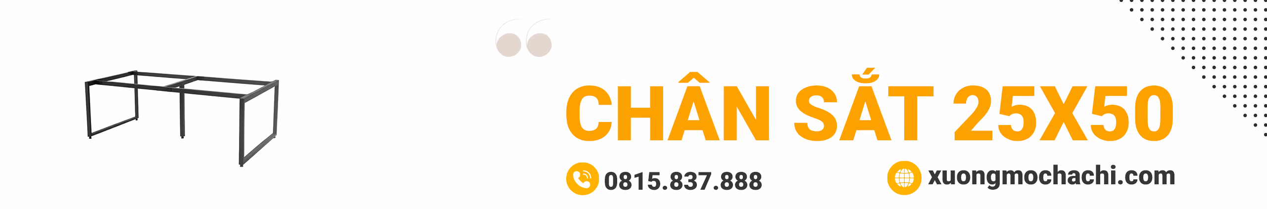 Chân sắt 25x50