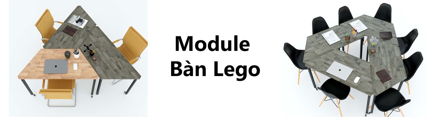 Hệ bàn văn phòng lắp ghép Lego Xưởng Mộc HACHI
