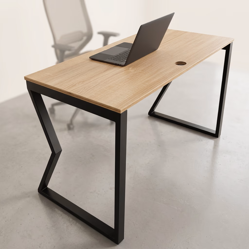 bàn làm việc nhân viên hệ mconcept gỗ plywood Xưởng Mộc HACHI