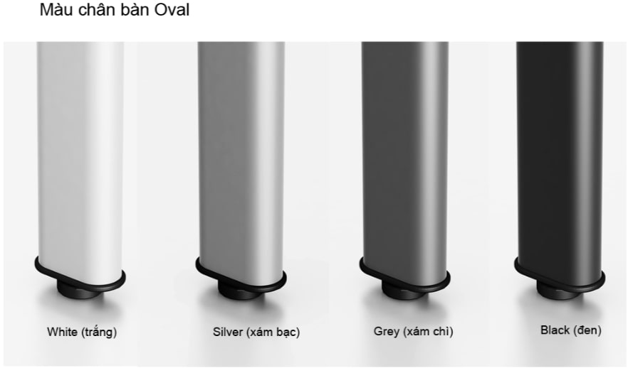 chân bàn sắt oval