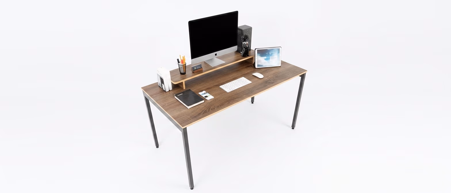 banner bàn văn phòng hệ slean tối giản Xưởng Mộc HACHI