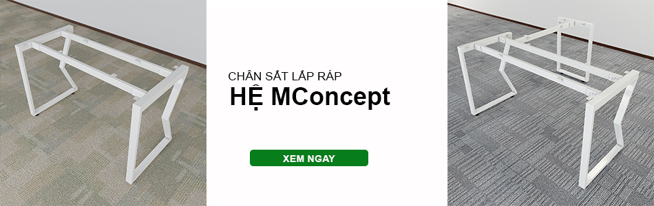 Chân sắt hệ Mconcept lắp ráp Xưởng Mộc HACHI