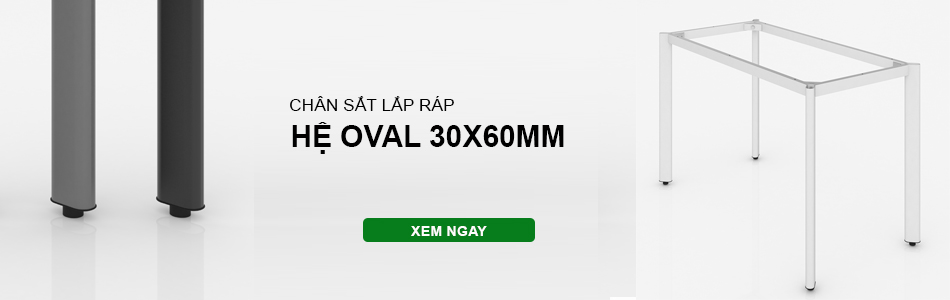 Chân sắt lắp ráp hệ Oval lắp ráp Xưởng Mộc HACHI