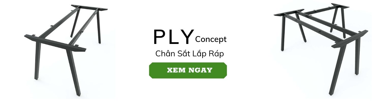 Hệ chân bàn sắt lắp ráp Xưởng Mộc HACHI