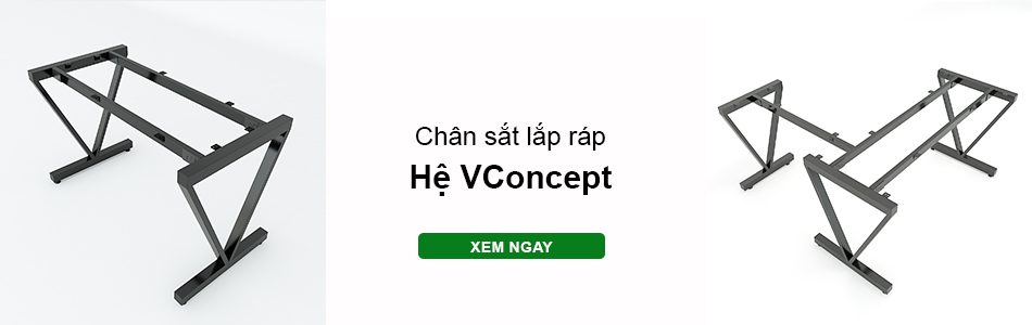 Chân sắt lắp ráp hệ Vconcept Xưởng Mộc HACHI