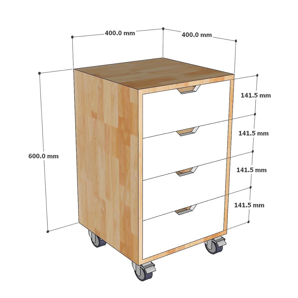 Tủ hồ sơ di động ngang 40cm