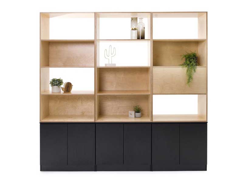 tủ hồ sơ, tủ tài liệu kết hợp trang trí