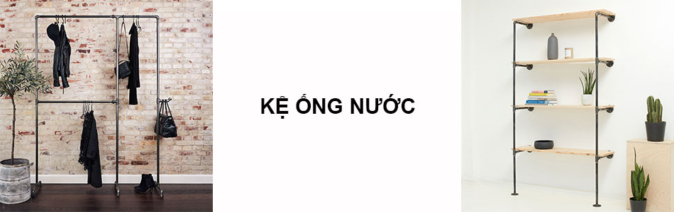 kệ ống nước sắt tiện ren Xưởng Mộc HACHI