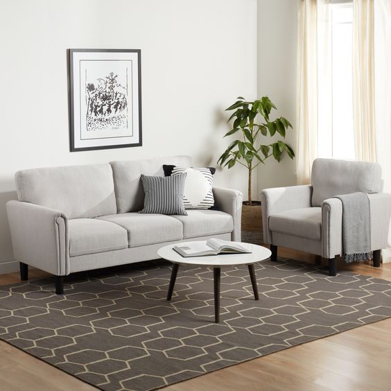 bộ 2 ghế sofa và 1 bàn Xưởng Mộc HACHI