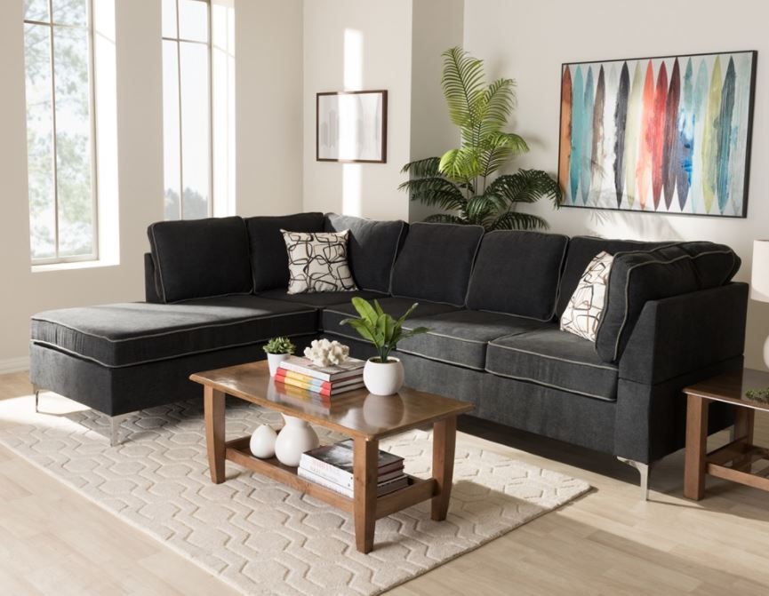 Ghế sofa góc trong các phòng khách rộng