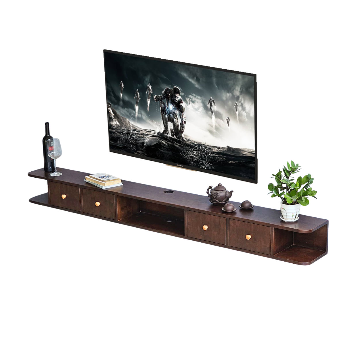 Kệ tv treo tường bằng gỗ