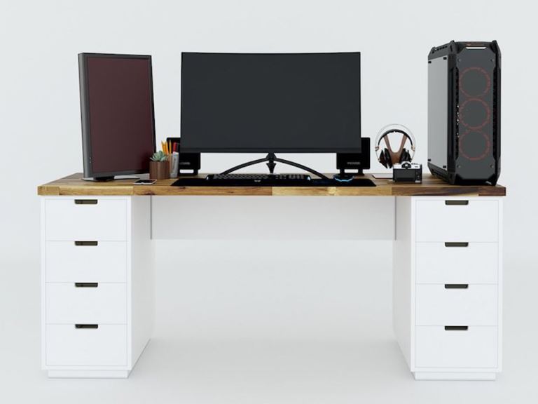 Bàn Gaming chân tủ tương tự mẫu bàn của Ikea