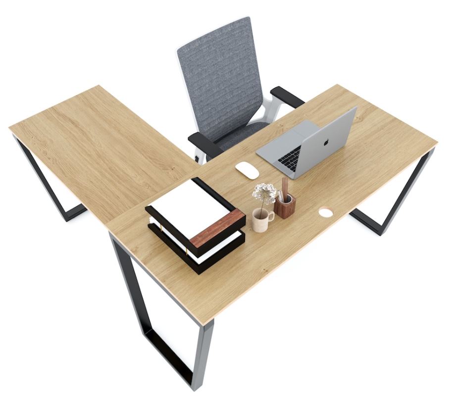 Bàn làm việc góc chữ L cơ bản kích thước 140x140cm