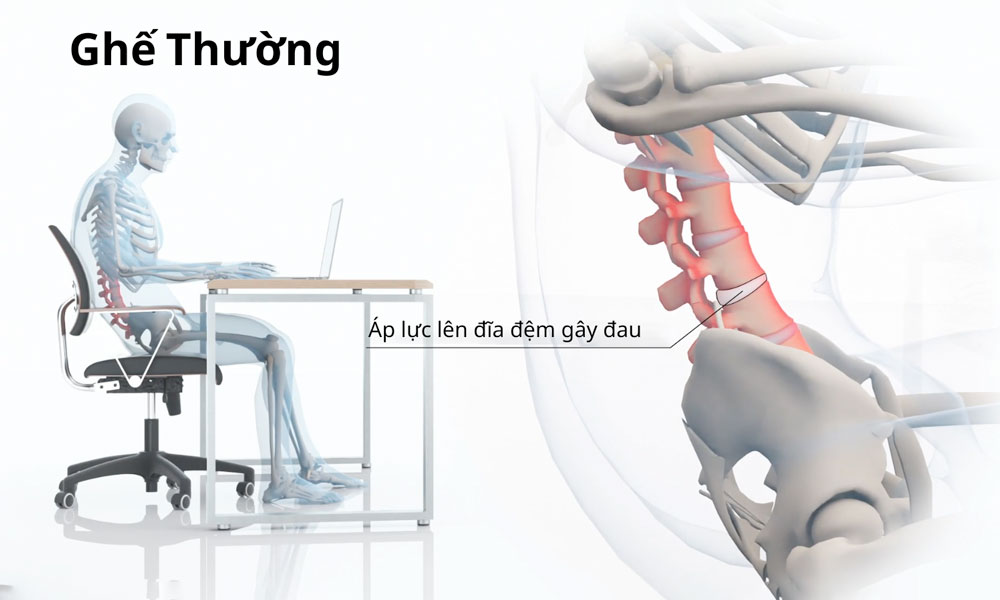 Ghế công thái học hỗ trợ vùng thắt lưng - Xưởng Mộc HACHI