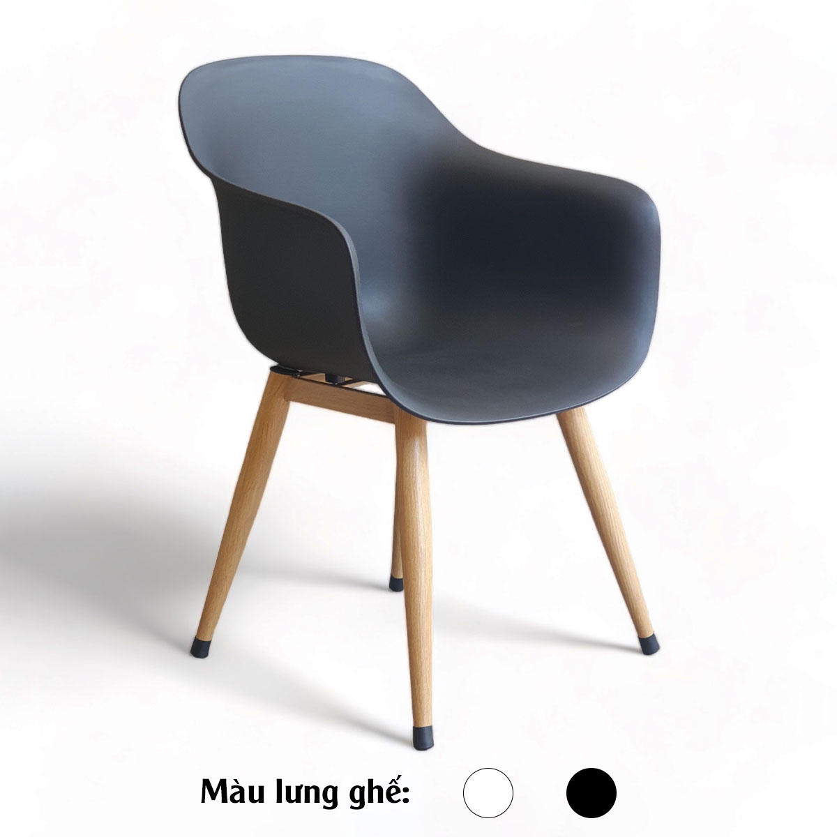 Ghế làm việc lưng nhựa mang lại sự bền bỉ và chắc chắn
