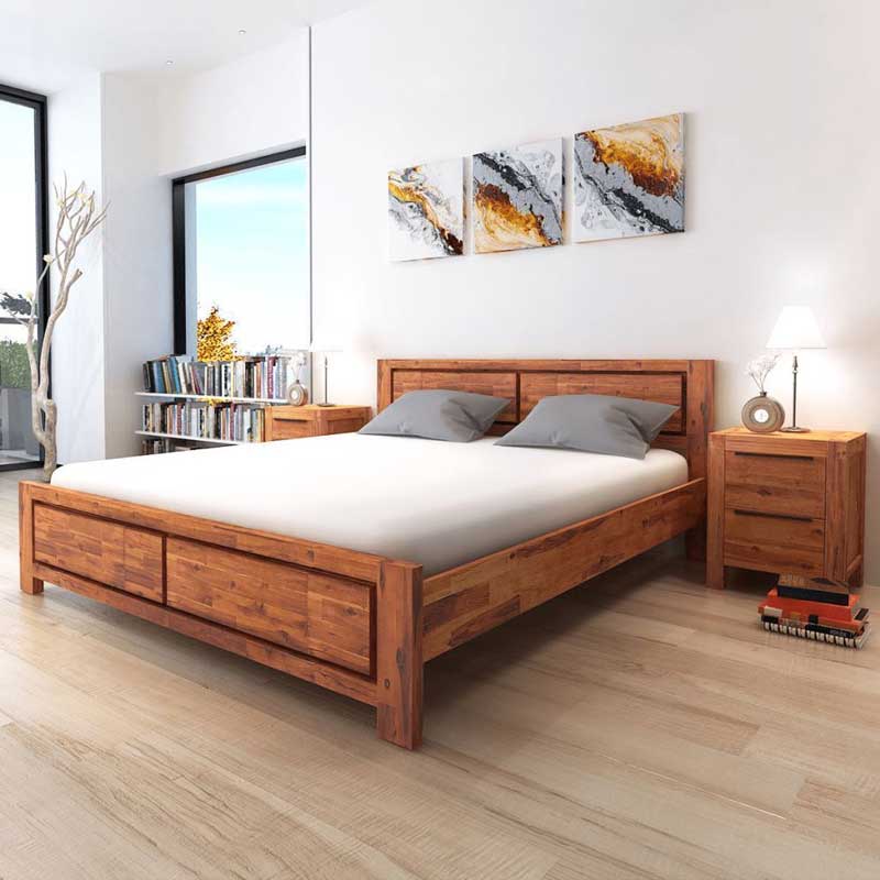 Giường ngủ gỗ tự nhiên