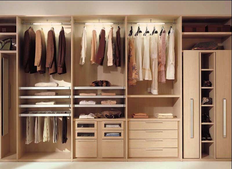 Kết cấu tủ quần áo đơn giản