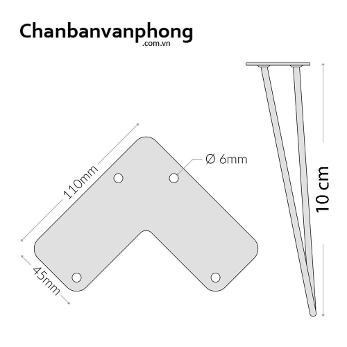 Cơ cấu chân bàn sắt hairpin