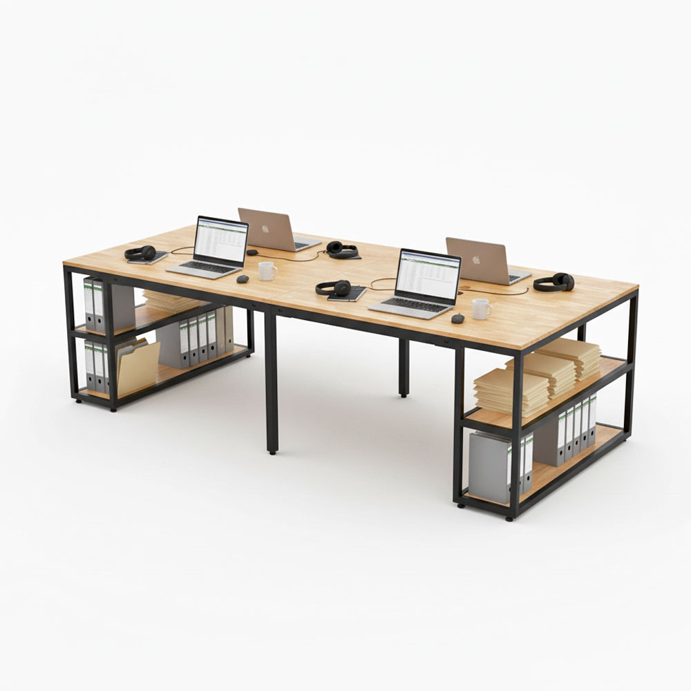 Bàn cụm 4 chỗ liền kệ